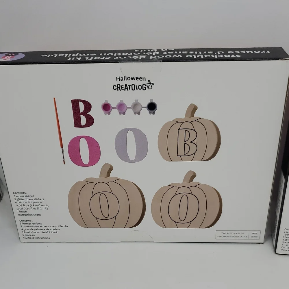 Stackable Table Wood Décor CRAFT Kit - BOO Wreath BUNDLE LOT